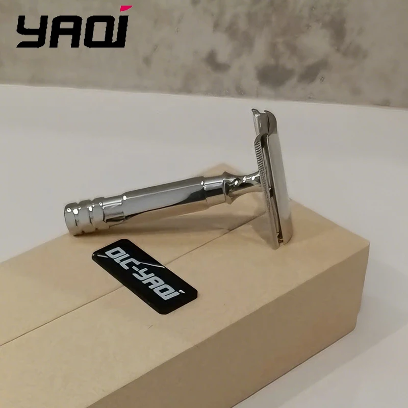 Maquinilla de Afeitar de Seguridad Yaqi THOT 2026, Ligera, de Acero Inoxidable, con Hoja de 1.35 mm, Maquinilla de Afeitar Clásica para una Piel Suave