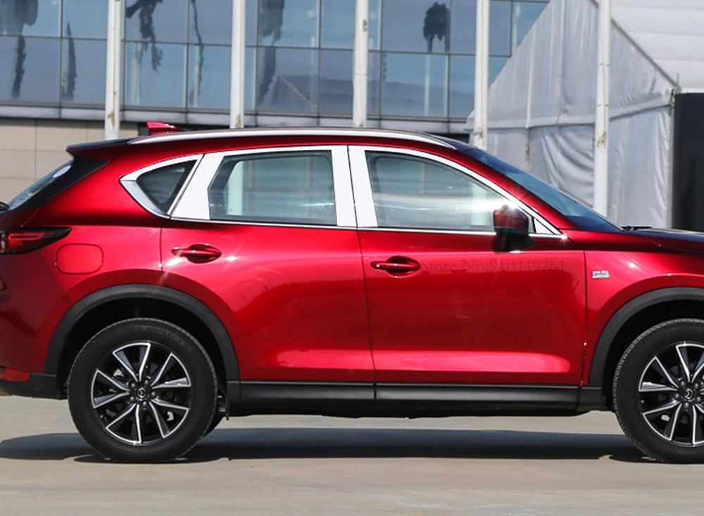 

Для Mazda CX5 CX-5 рамка из нержавеющей стали для двери окна центральной колонны B + C обшивка 2017 2018 2019 2020 2021