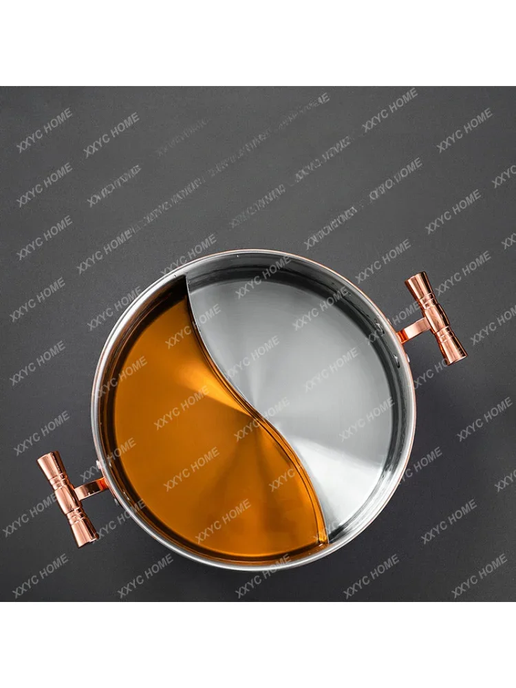 Double Bottom Thickened Stainless Steel Household Pot Induction Cooker Special Use Shabu-Shabu Large Capacity Basin