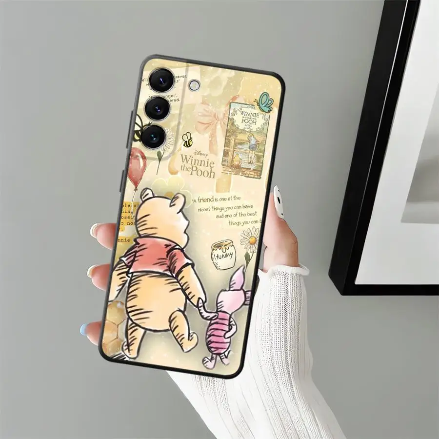 حافظة ديزني ويني ذا بوه لهاتف سامسونج جالاكسي A50 A70 A10 A20 A01 A02 A06 نوت 20 Ultra 9 10 A03 A04 A30 A40 A05 A07 ظهر ناعم