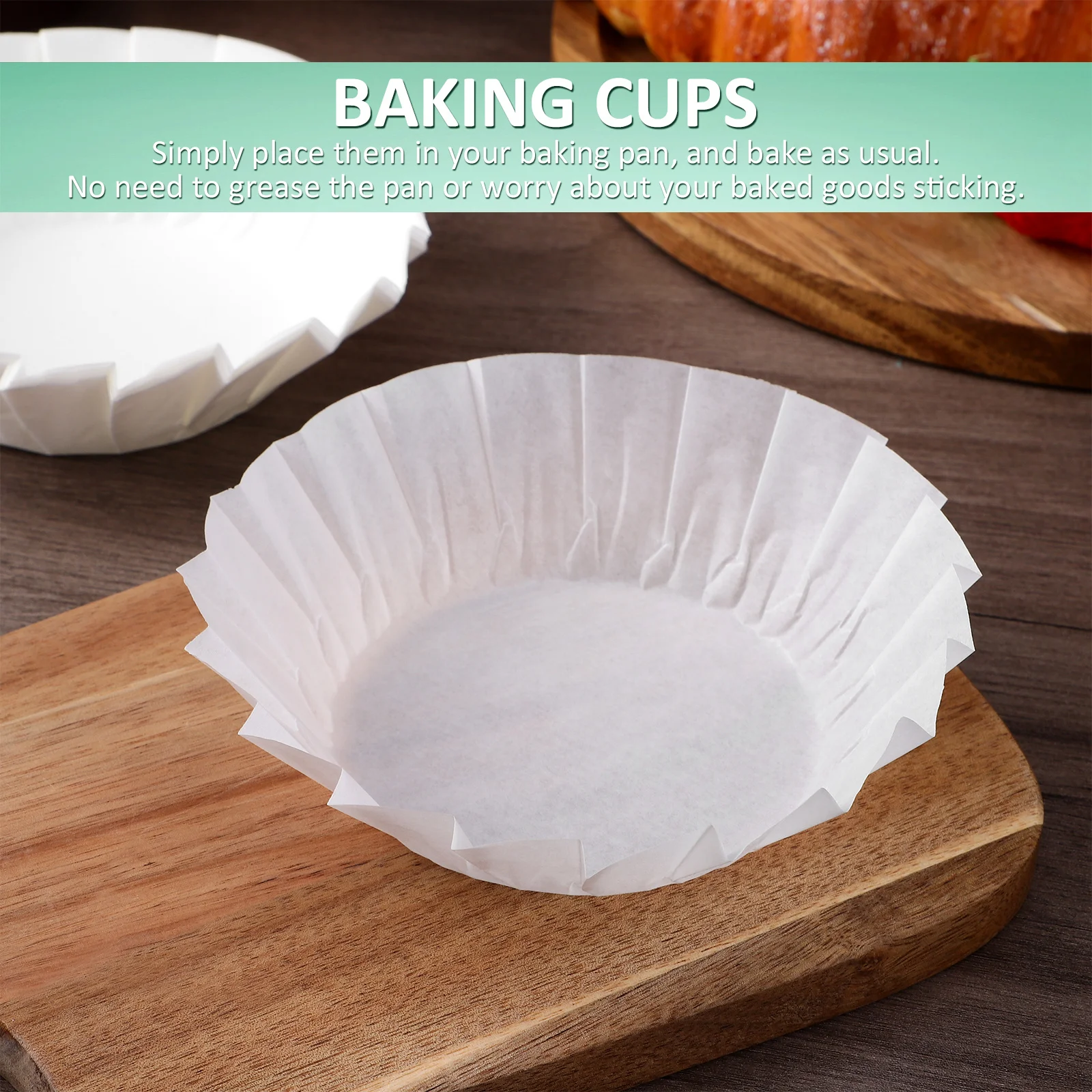 

200Pcs Paper Baking Liners Cupcake Muffin Cups Non Stick Cake Liners Wedding Party Dessert Baking Cups Holiday Cupcake Wrappers