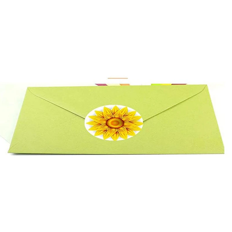 Sunflower Stickers, 500Pcs Sunflower Label Stickers 1 Inch Self Adhesive Decoration Sticker For Thanksgiving 8 Designs