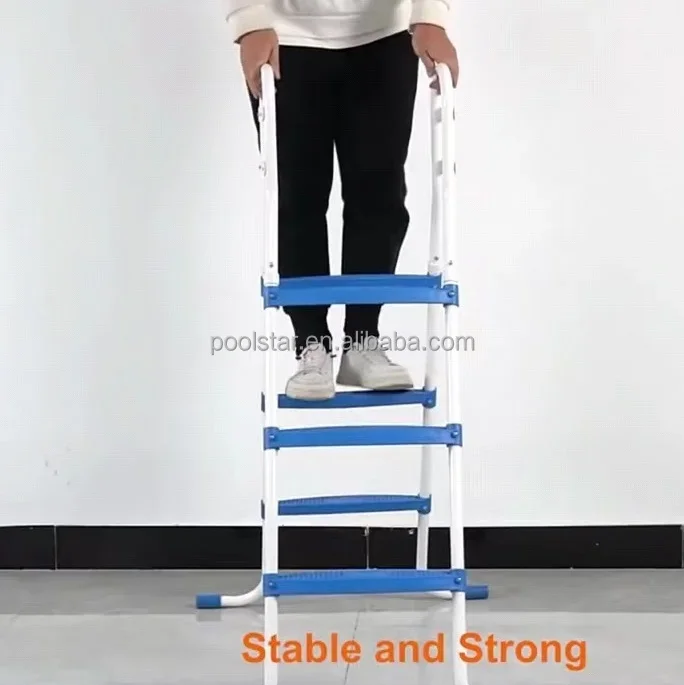 2026 2 Steps Steel Pool Ladder for Aboveground Pools - Anti-Slip Design, Fits Height Less Than 88cm, Intex Compatible