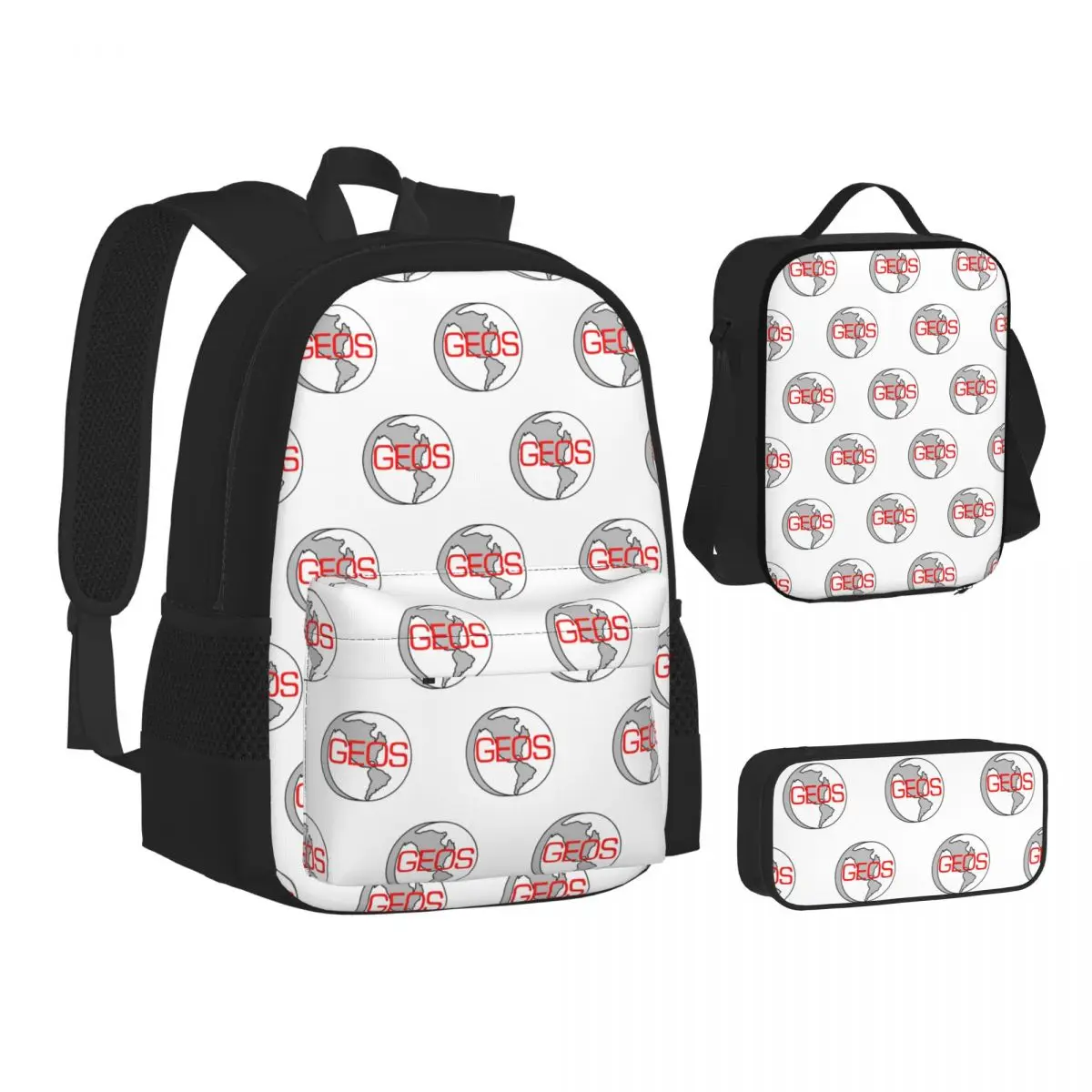 

GEOS Earth Logo Commodore 64 OS Backpacks Boys Girls Bookbag School Bags Kids Rucksack Lunch Bag Pen Bag Three-Piece Set