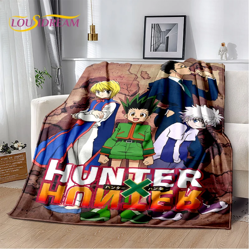 HxH Anime Hunter×Hunter Cartoon Soft Flannel Blanket for Beds Bedroom Sofa Picnic,Throw Blanket for Cover Outdoor Leisure Nap