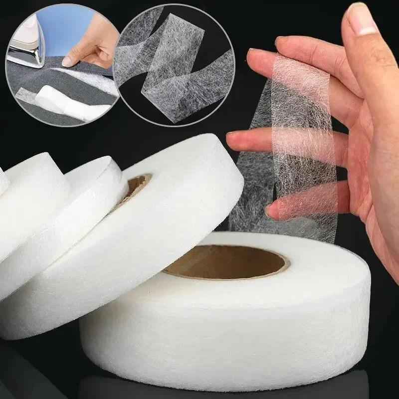 Iron on Hem Tape For Pants Self Adhesive Double Sided Fabric Tape For Trousers Clothes Curtains Repairing DIY Sewing Accessories