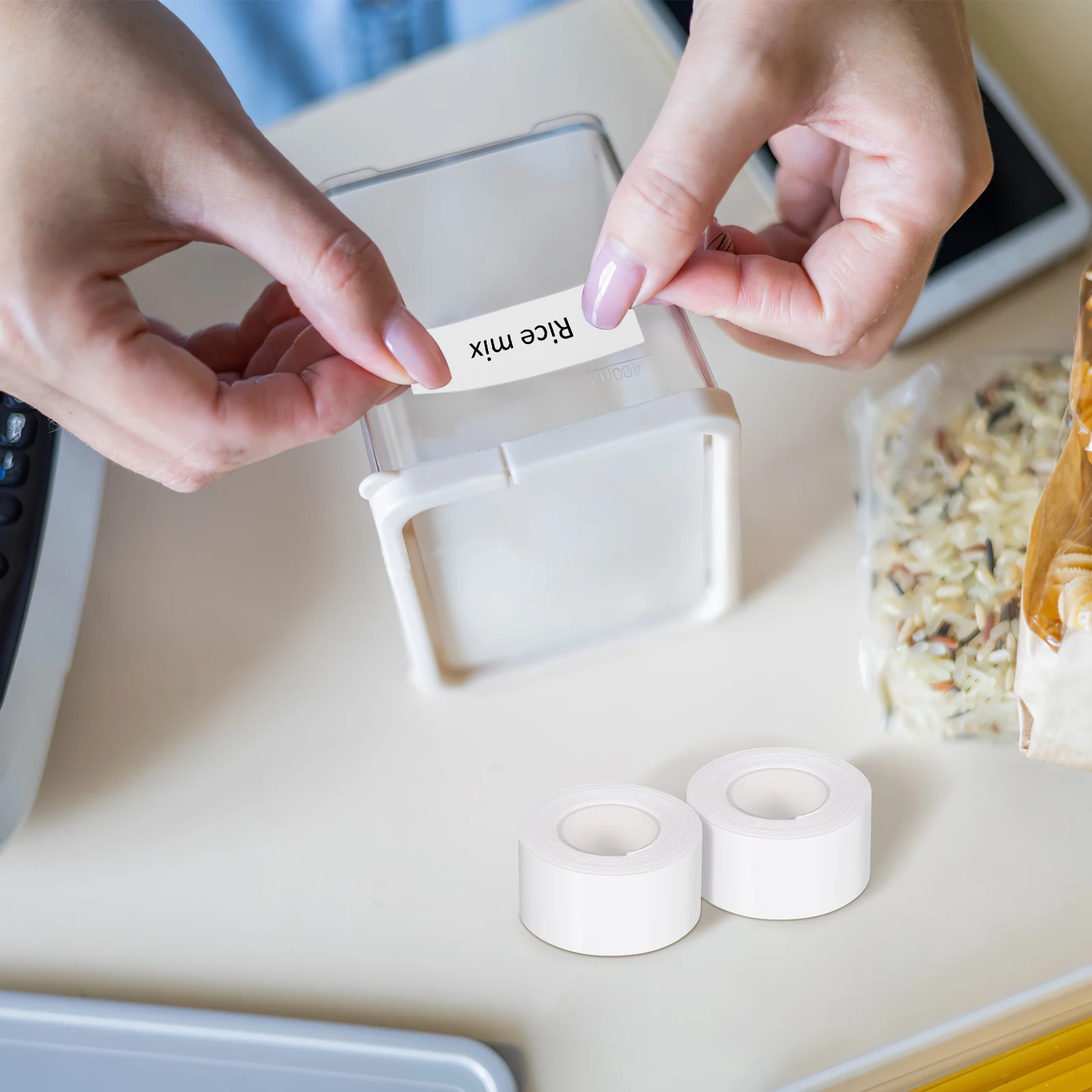 

4 Rolls 16mm x 4m Self Adhesive Thermal Labels Strong Adhesive Heat Resistance Thermal Sticker Paper Shipping Labels