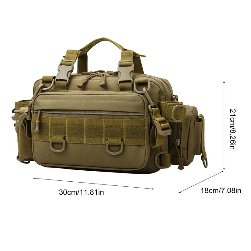 2022 Tactical Shoulder Bag Multifunction Lure Fishing Tackle Pack Outdoor Bag Large Capacity Storage Bag Hunting Camping Handbag