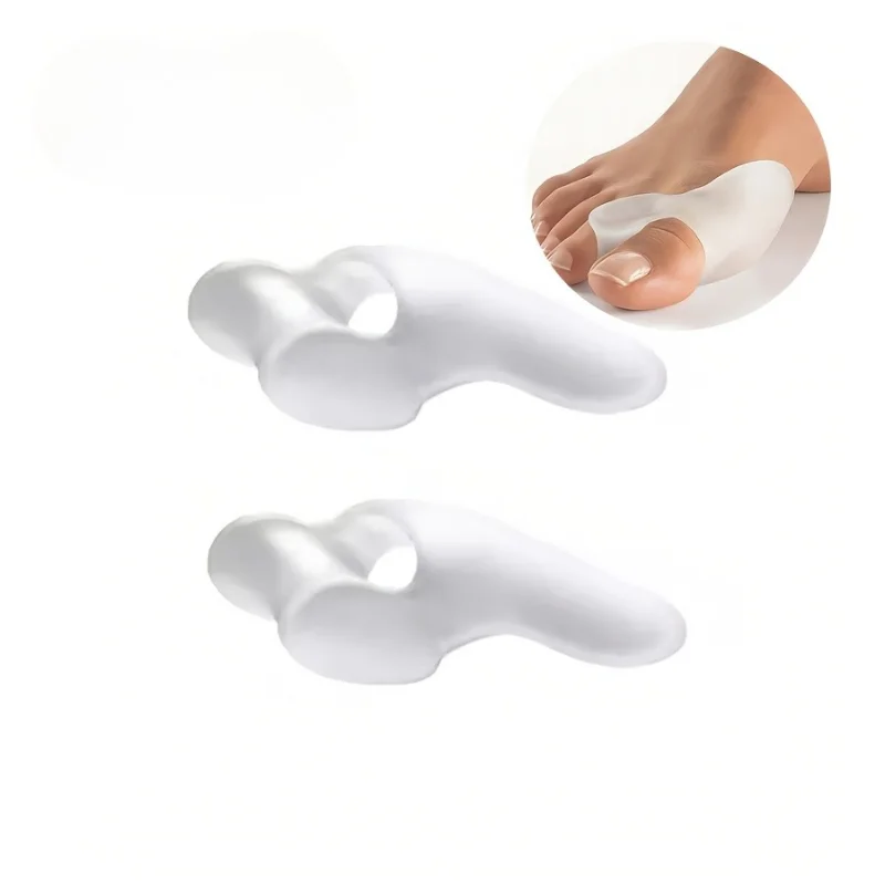 Silicone Toe Separator Protector Sleeve Soft Gel Big Toe Spacer Cushion Foot Care Protective Pads for Daily Shoe Wear FootRelief