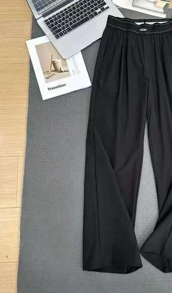 2026 Losse Casual Broek Dames Zomer Hoge Taille en Dunne Yoga Broek Ademend Vloeiend Recht Model Wijde Pijpen Zweetbroek