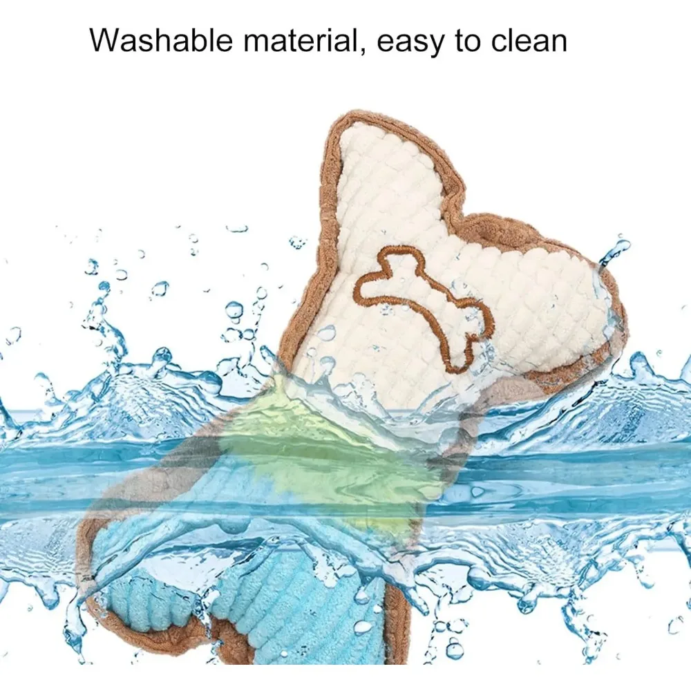 1pc cão brinquedos estridentes, ossos de pelúcia cães mastigar brinquedo para pequeno médio raça filhote de cachorro agressivo mastigar animais de estimação filhote de cachorro jogando limpeza dos dentes