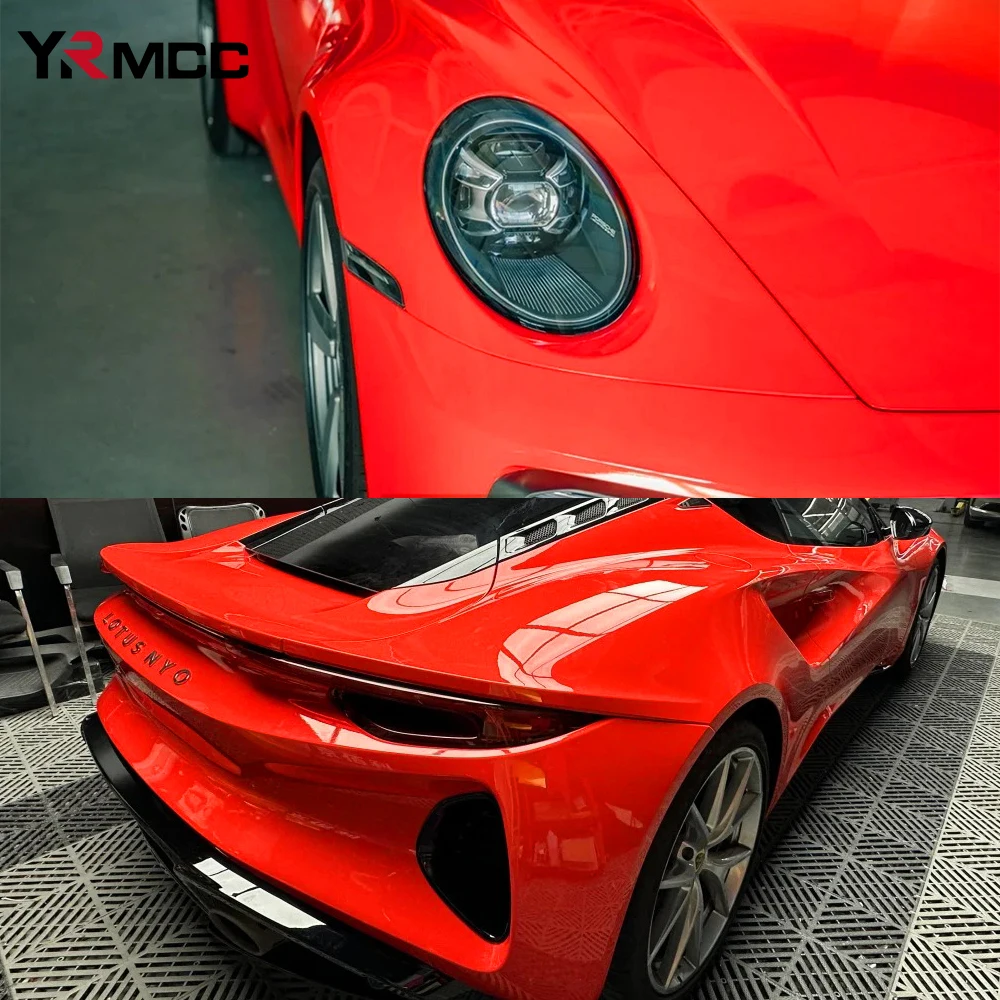 

ПЭТ ультра глянцевая автомобильная виниловая пленка без оранжевого цвета, автомобильные наклейки, наклейка без пузырьков воздуха для автомобиля, хромированная отделка крыши, стойки крыла