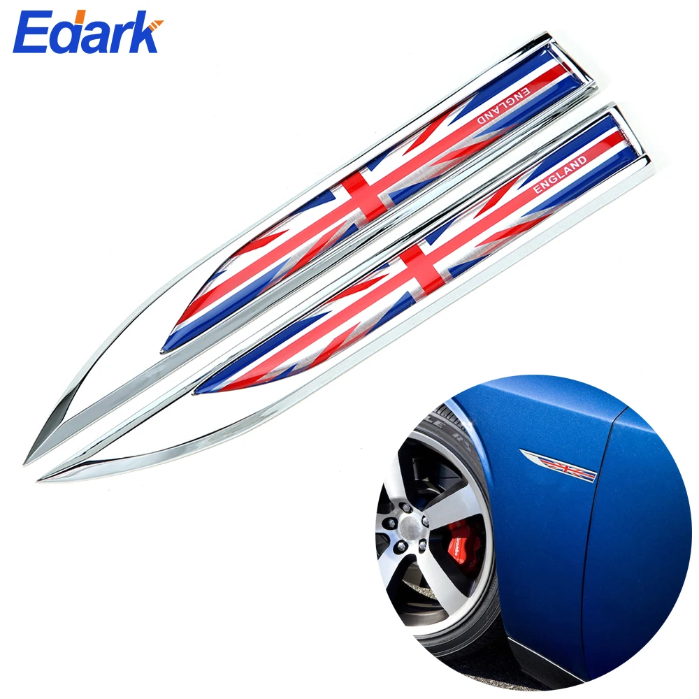 

3D Metal England British Flag Car Sticker Badge Decals Car Styling DIY Decoration Accessories for Ford Bmw Auto Exterior Sticker