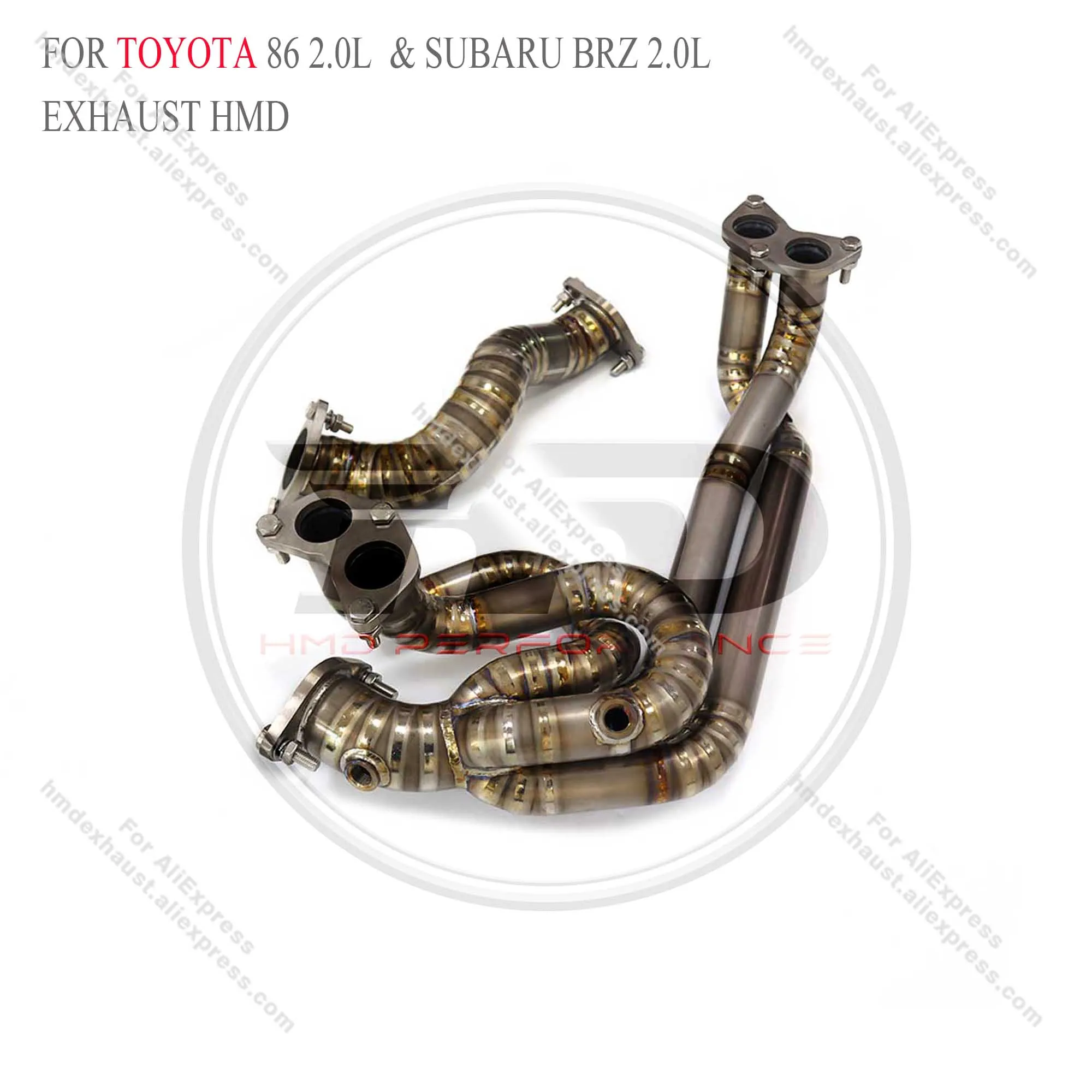 HMD Titanium Alloy Header manifold For Toyota GT 86 2.0L & Subaru BRZ 2.0L Valve Muffler Lossless installation