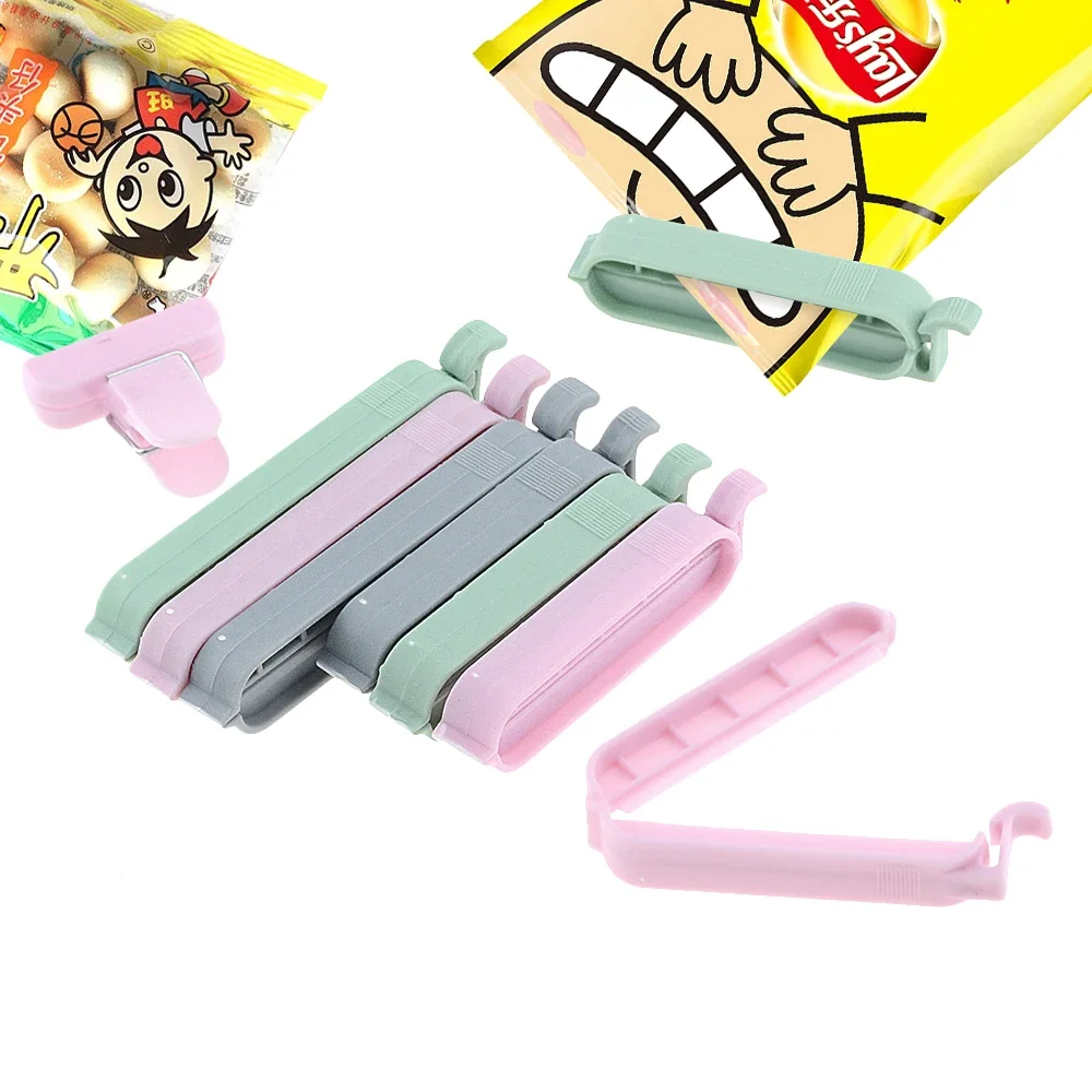 

12Pcs/set Plastic Bag Sealer Snack Fresh Food Storage Bag Clips Kitchen Tool accessories Mini Vacuum Sealing Clamp Food Clip