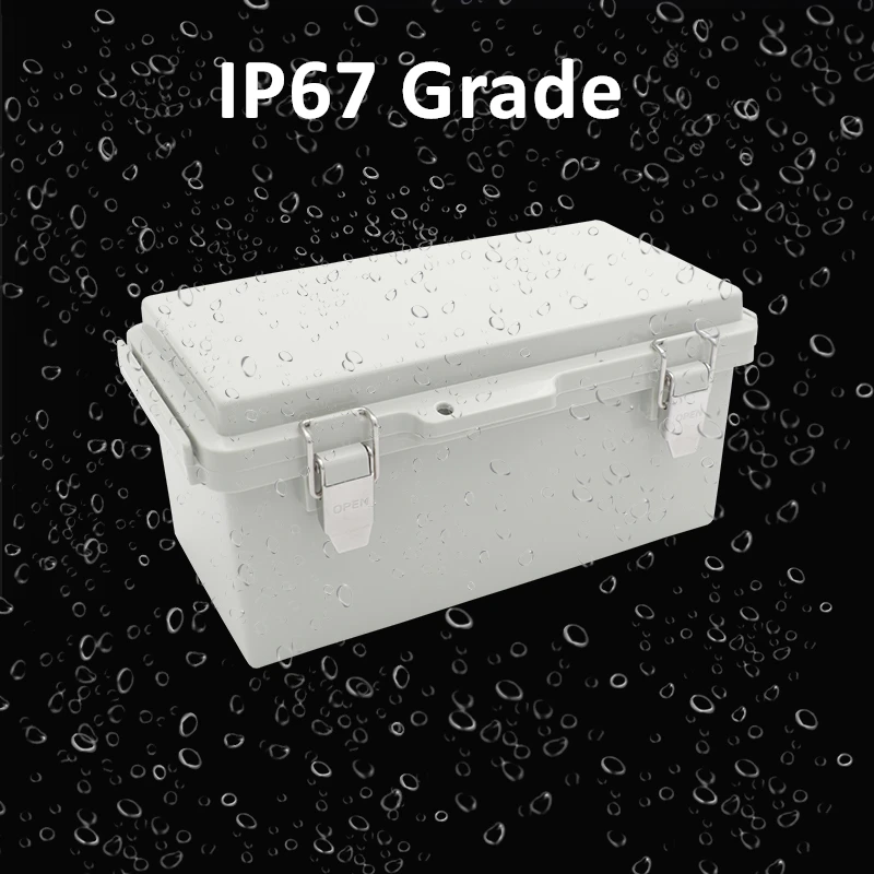 New Heighten Size 210x110x100mm Waterproof Distribution Power Casing With Gray Cover For Electrical Projects Ready To Use Kit