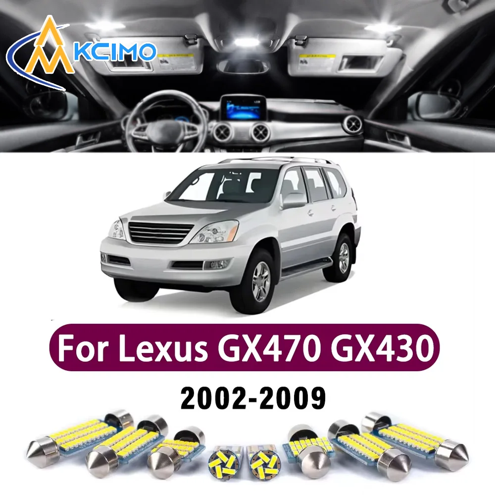 

New Canbus Interior Reading Dome Vanity Light Kit For Lexus GX470 GX430 2002-2009 Premium LED Easy Install Safer Bright Lights