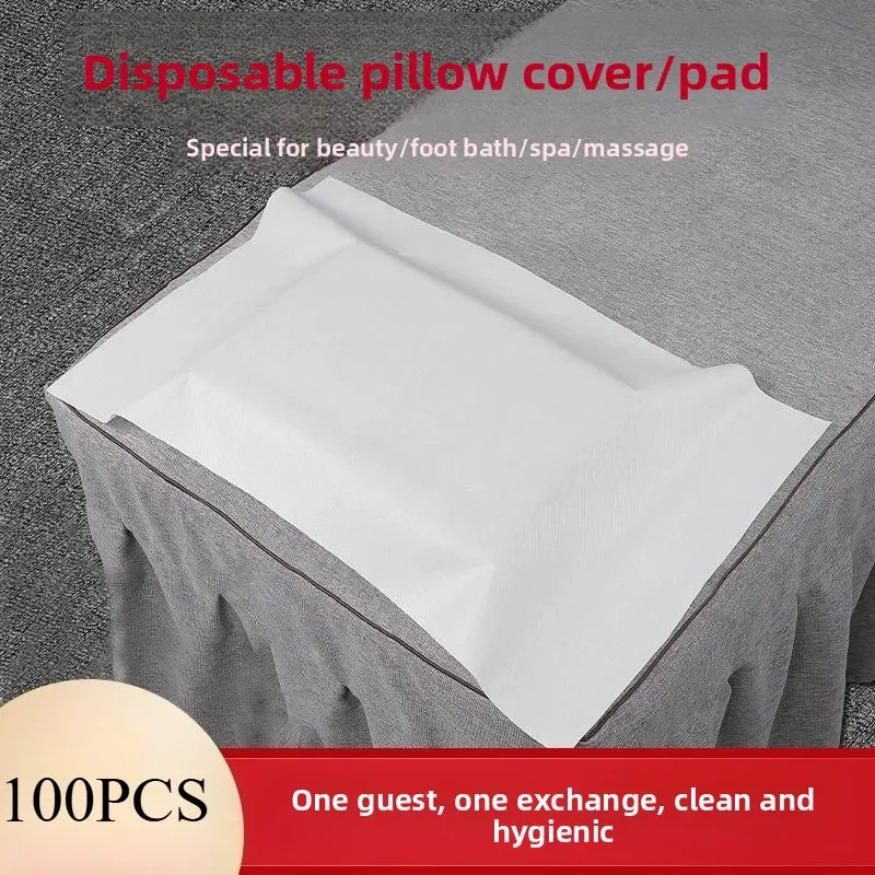 

100pcs Disposable Face Cradle Cover Nonwoven Pillow Paper Waterproof Massage Spa Table for Disposable Beauty Headrest Cover Pape
