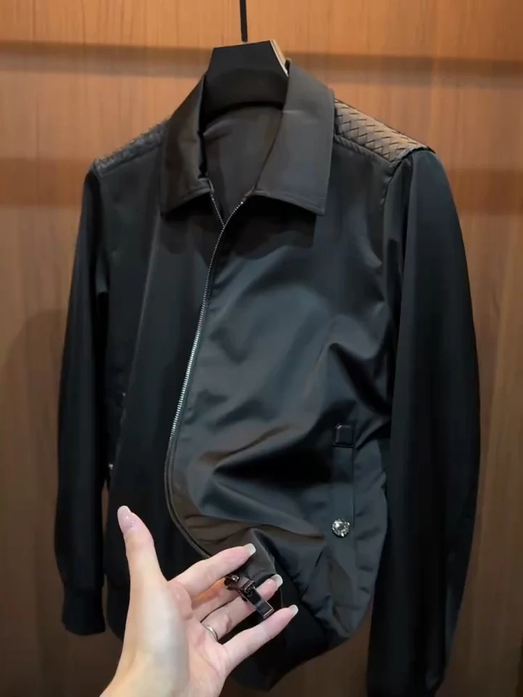 

Высококачественная мужская повседневная куртка-жакет для весны и осени, новая модель, стильная, универсальная, модная, с воротником-стойкой, в разных цветах