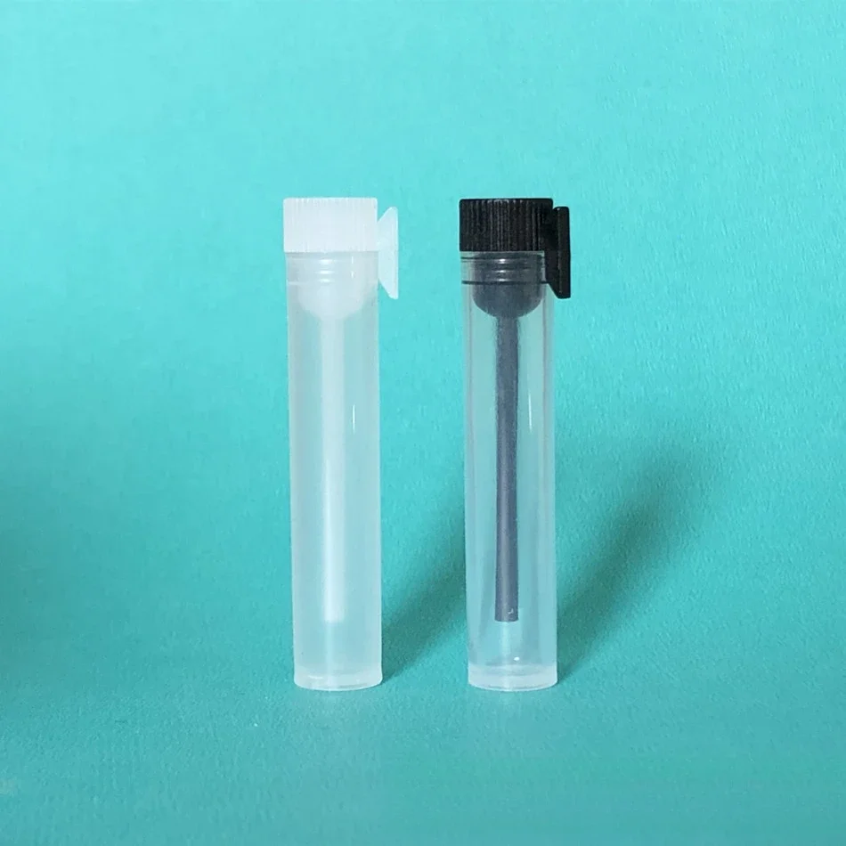 Direkt ab Werk 1ml Kunststoff-Testflasche Wimpernkleber-Teströhrchen Ätherisches Öl Aufbewahrungsfläschchen Mini-Probenflasche Stick-Typ – Detail 2