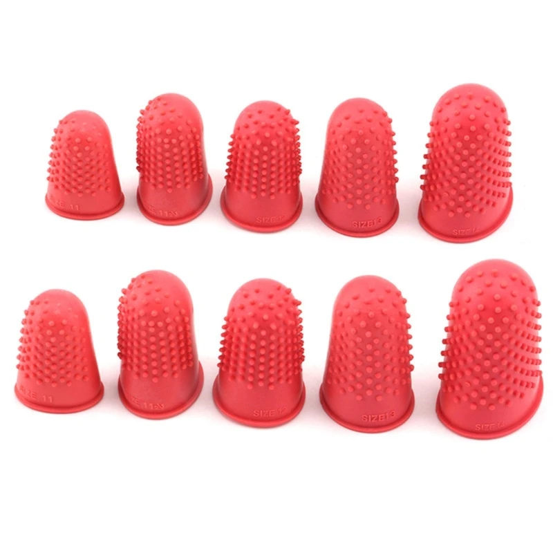 10Pcs Silicone Finger Cots Finger Protectors Finger Pad Finger Tip Finger Guards