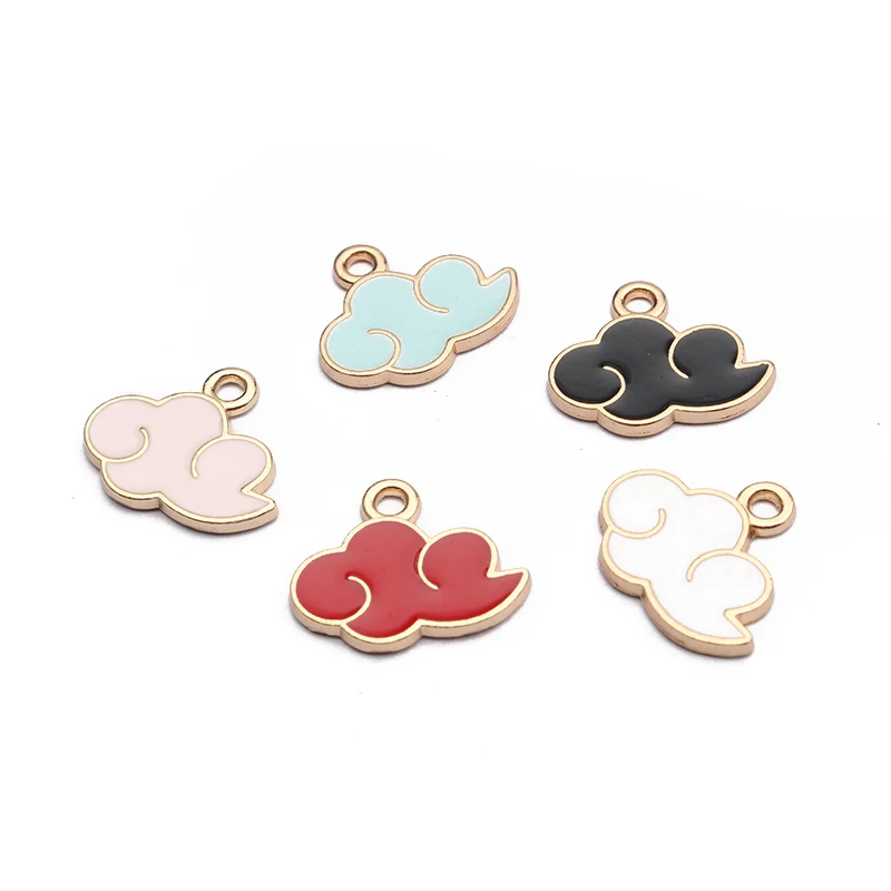 

10Pcs Enamel Cloud Rainbow Charm Multicolor Pendant For DIY Jewelry Making Fashion Earring Bracelet Necklace DIY Finding