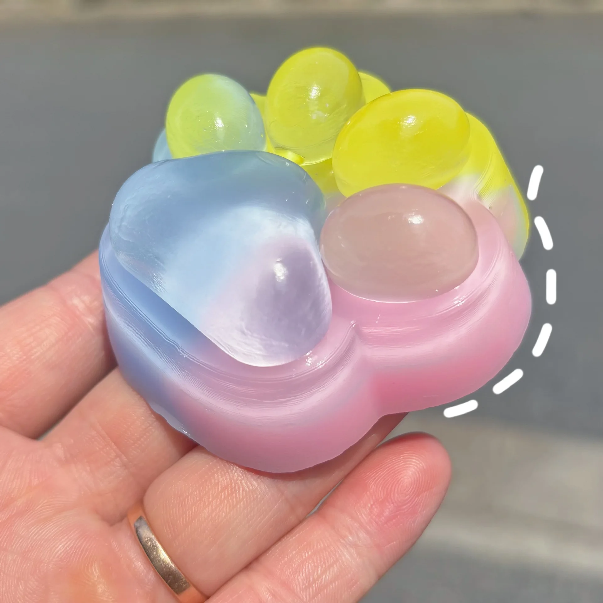 Juguete Antiestrés de Pata de Gato de Tres Colores, Suave, de Rebote Lento, Regalo de Cumpleaños para Adultos