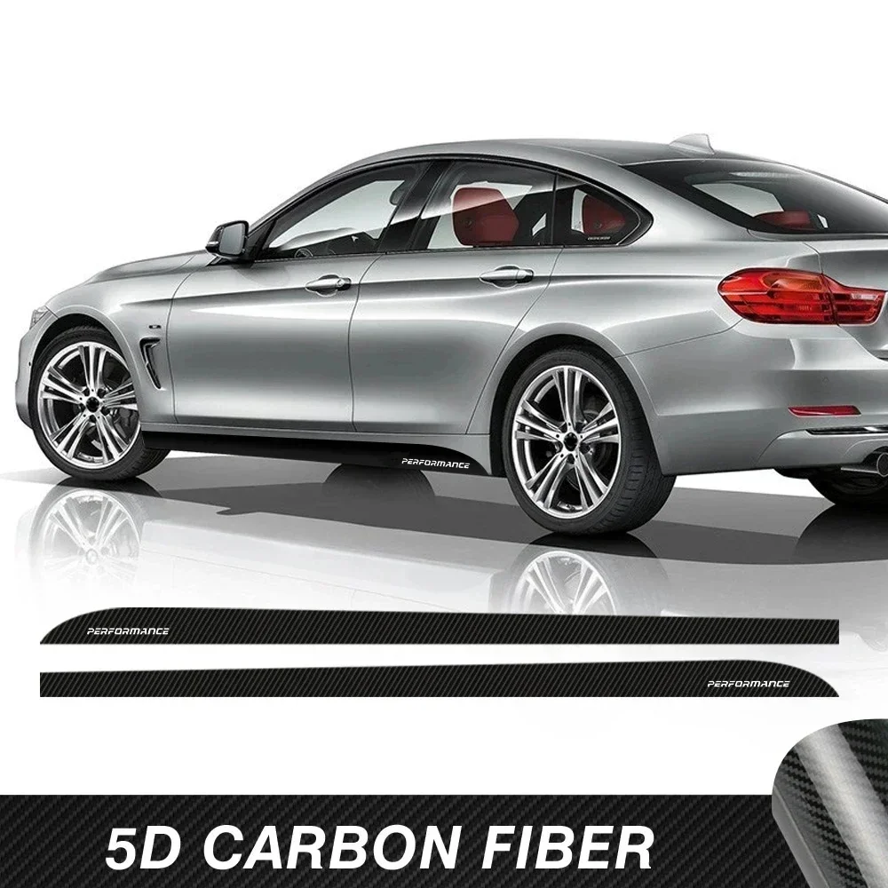 For BMW f30 f31 x5 f15 f85 e60 e61 f22 e90 f10 f11 f01 f02 Car Styling Newest M Performance Side Stripe Skirt Sill Sticker Decal view 4