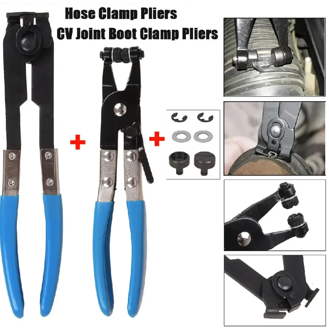 Dust sleeve clamp harness pliers Ball cage removal tool Exhaust pipe lug removal pliers