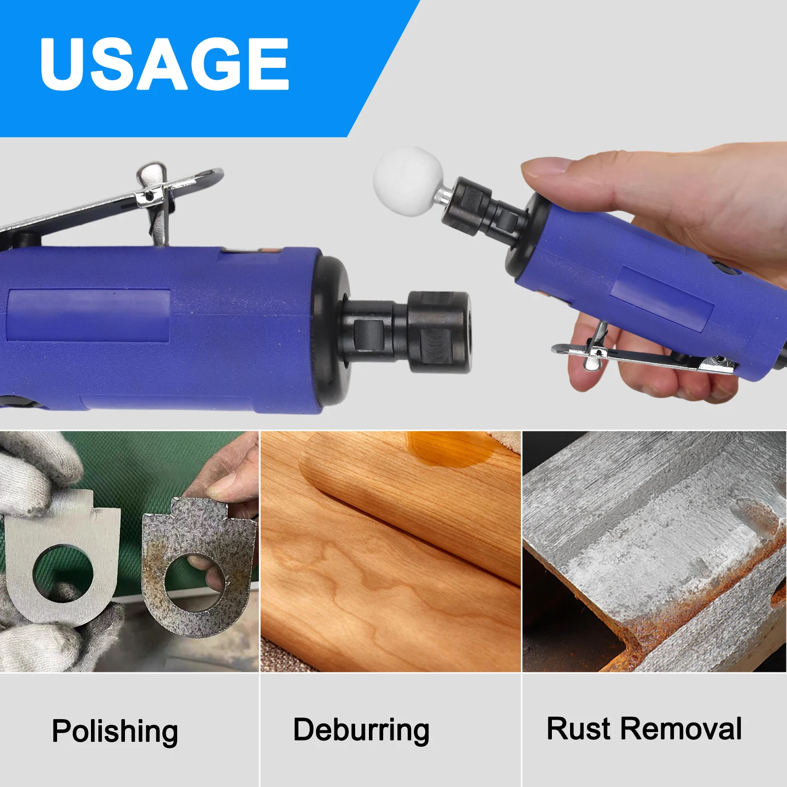 

Пневматическая шлифовальная машина с защитой и переключателем нажимной пластины для обработки краев сварки и ремонта шин