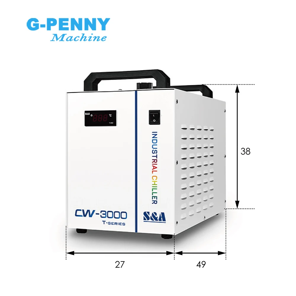 Imagem -02 - A-chiller de Água Industrial para Co2 Laser Gravação e Máquina de Corte Cnc Router Refrigeração a Água Eixo Cw3000 s &