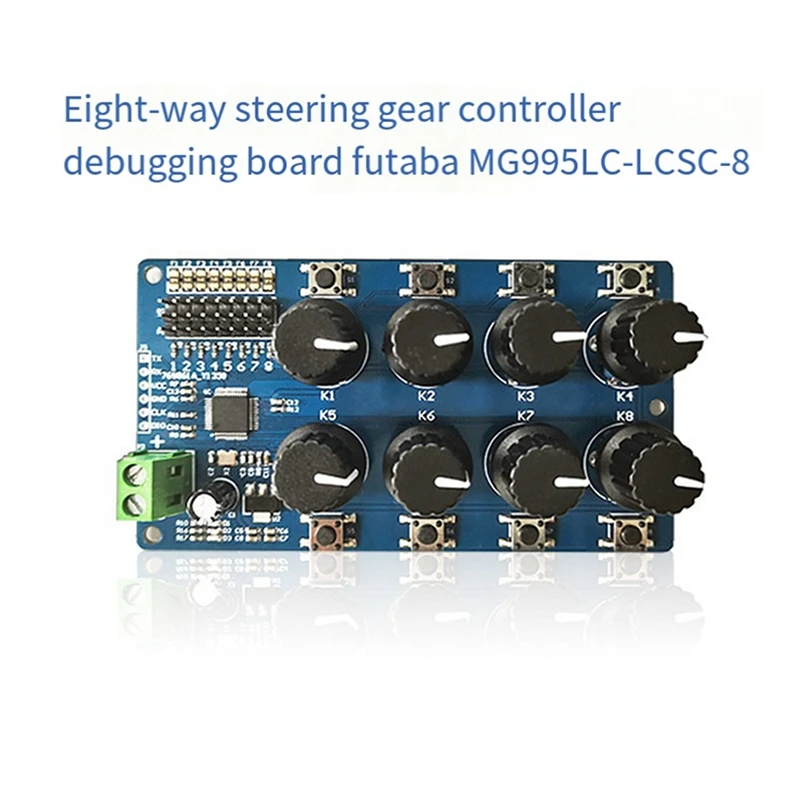 8CH Rotary Knob Servo Driver 8 Channel/Way Controller Board Overcurrent Protection Servo Tester Servo Controller, Durable