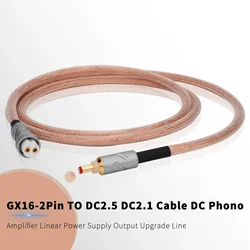 High Quality GX16-2P to DC2.5 DC Cable with Gold Plated DC 2.5mm to 2Pin Female Circular Aviation Socket Plug