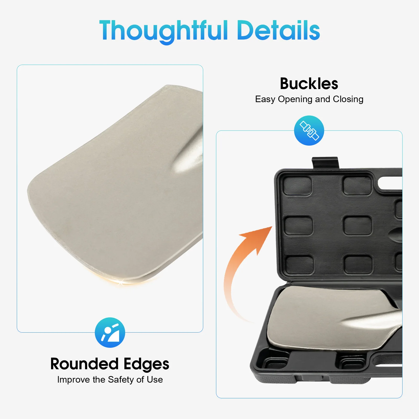 مجرفة ترقية جديدة 40Cr كروم 17.3*5.3in مجرفة حديقة محمولة وقابلة للفصل مجرفة حفر للبستنة والحفر