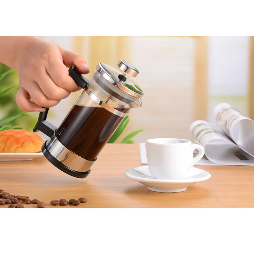 

Stainless Steel Coffee Pot Multi Function Tea Infuser 600ml Heat Resistant Filter Teapot Fashion Coffee Filter