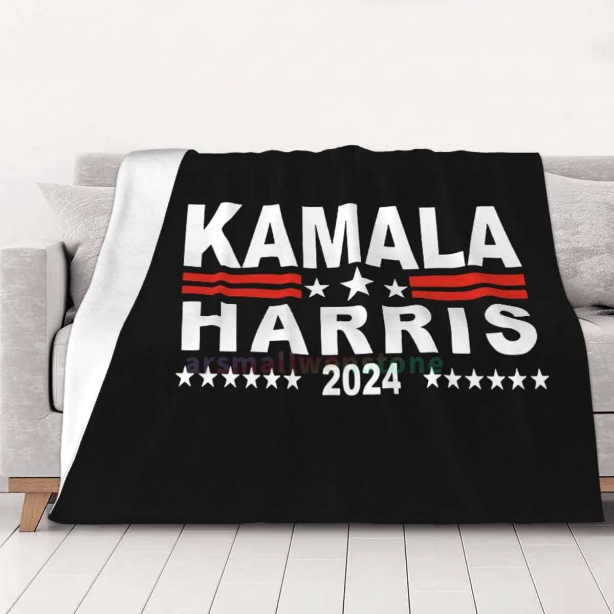 Kamala Harris 2024 Flannel Fleece Blanket Soft Warm Lightweight Cozy Anti-Pilling Fuzzy Throw Blankets for Couch Bed Sofa Travel