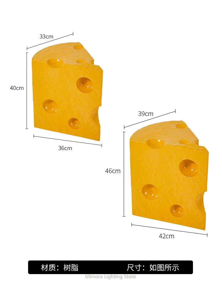 Creative Cheese Side Table for Living Room & Bedroom, Nordic Designer Corner Coffee Table image 5
