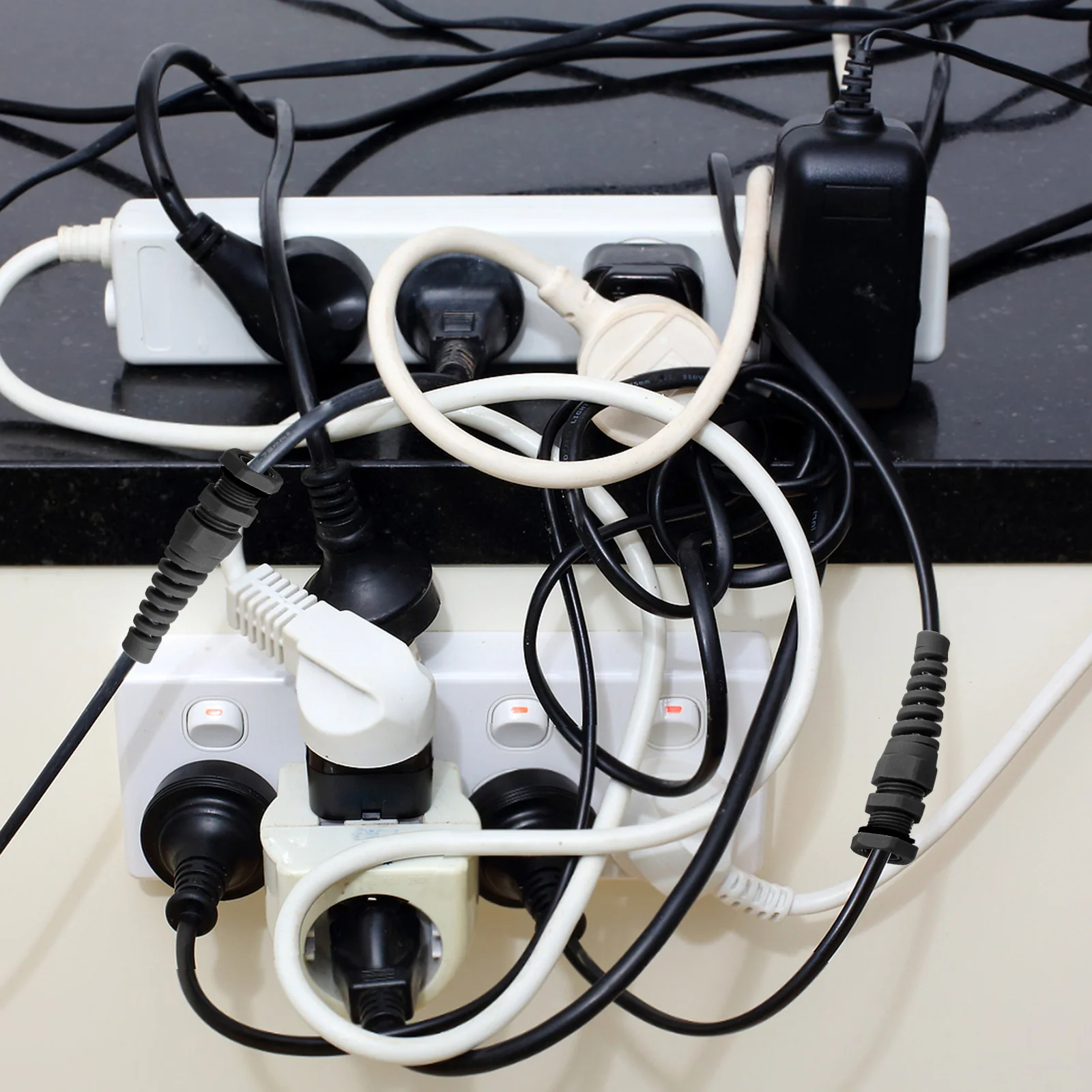 

10pcs Cable Strain Relief Connectors 4-8Mm Waterproof Nylon Adjustable Cord Grip For Industrial Automation Control Panel