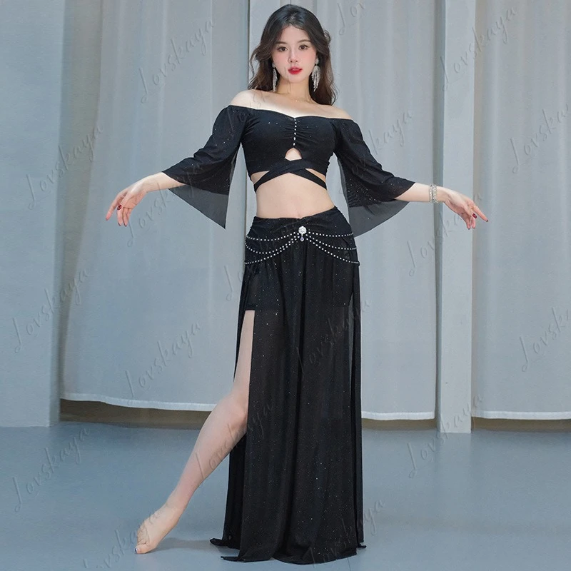 Костюм для практики танца живота, сексуальный и тонкий костюм для выступлений, костюм из горячей ромбовидной сетки