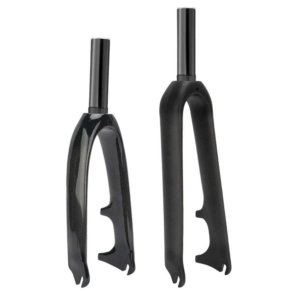 

Folding Bike Front Fork, 3K Carbon Fiber Fabric Texture, Bicycle Fork 349-100mm Compatible For 349/14 "/16" 305 Folding Bike