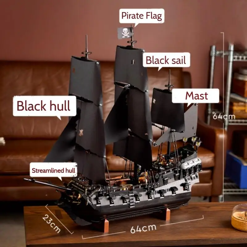 Gran Oferta, Creativo Barco Pirata del Capitán, 10365 Bloques de Construcción, Modelo de Barco, Aventura, Ladrillos para Armar, Juguete, Regalo de Navidad o Cumpleaños para Adultos