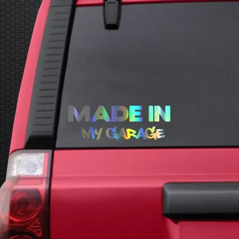 Car Sticker Auto Sticker MADE IN MY GARAGE Car Accessories 3D Sticker Reflective Car Styling Decal Custom Sticker17.8cm*5.9cm