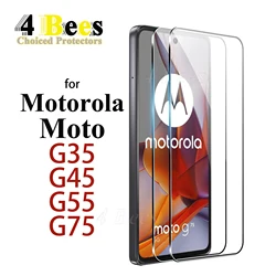 Tempered Glass For Motorola Moto G35 G45 G55 G75 Screen Protector 2-4 PCS Protective mica Cryatal Anti Scratch