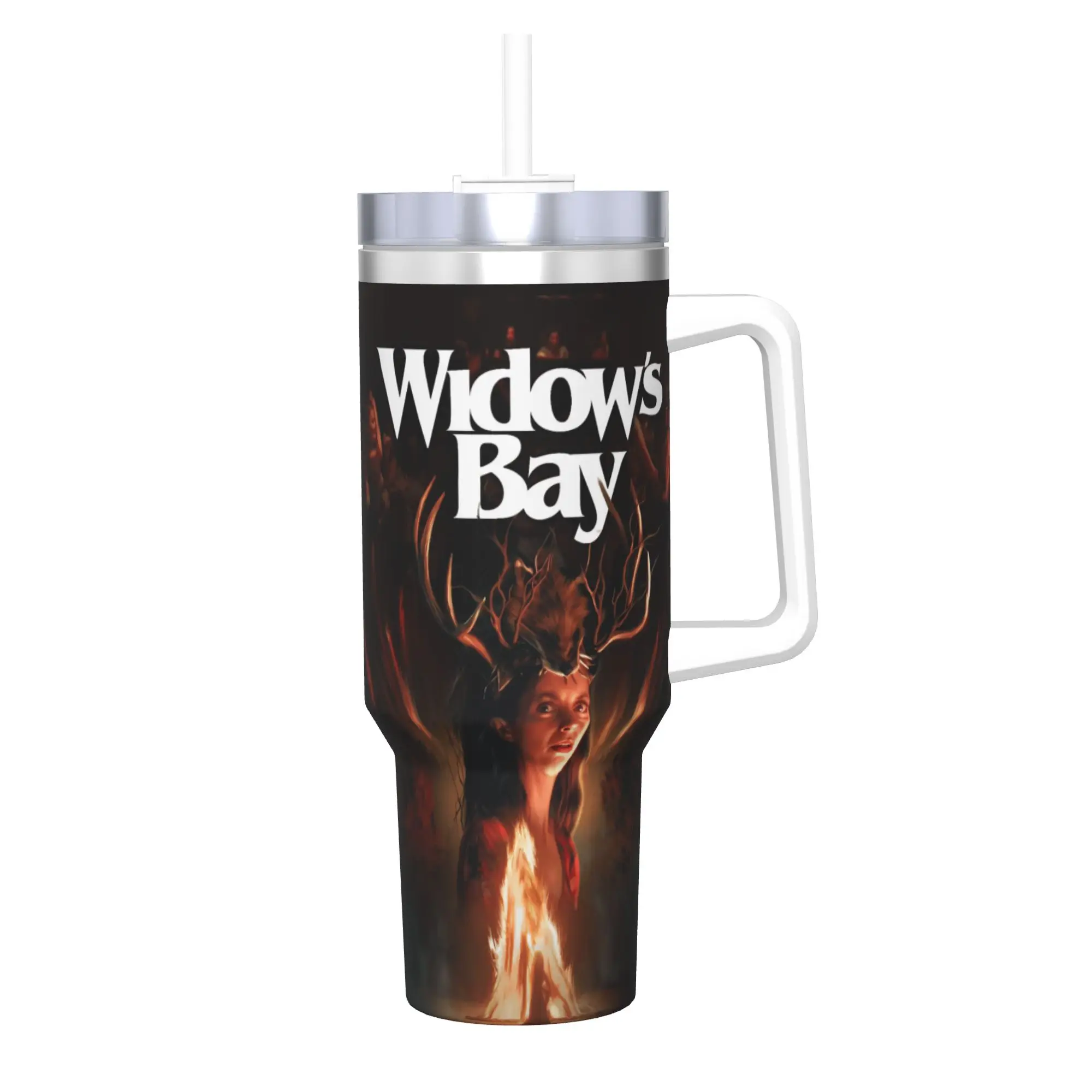 Widow's Bay Horror Movie 2026 40oz Tumbler Stainless Steel Double Wall Vacuum Insulated  Tumblers Cup With Straw