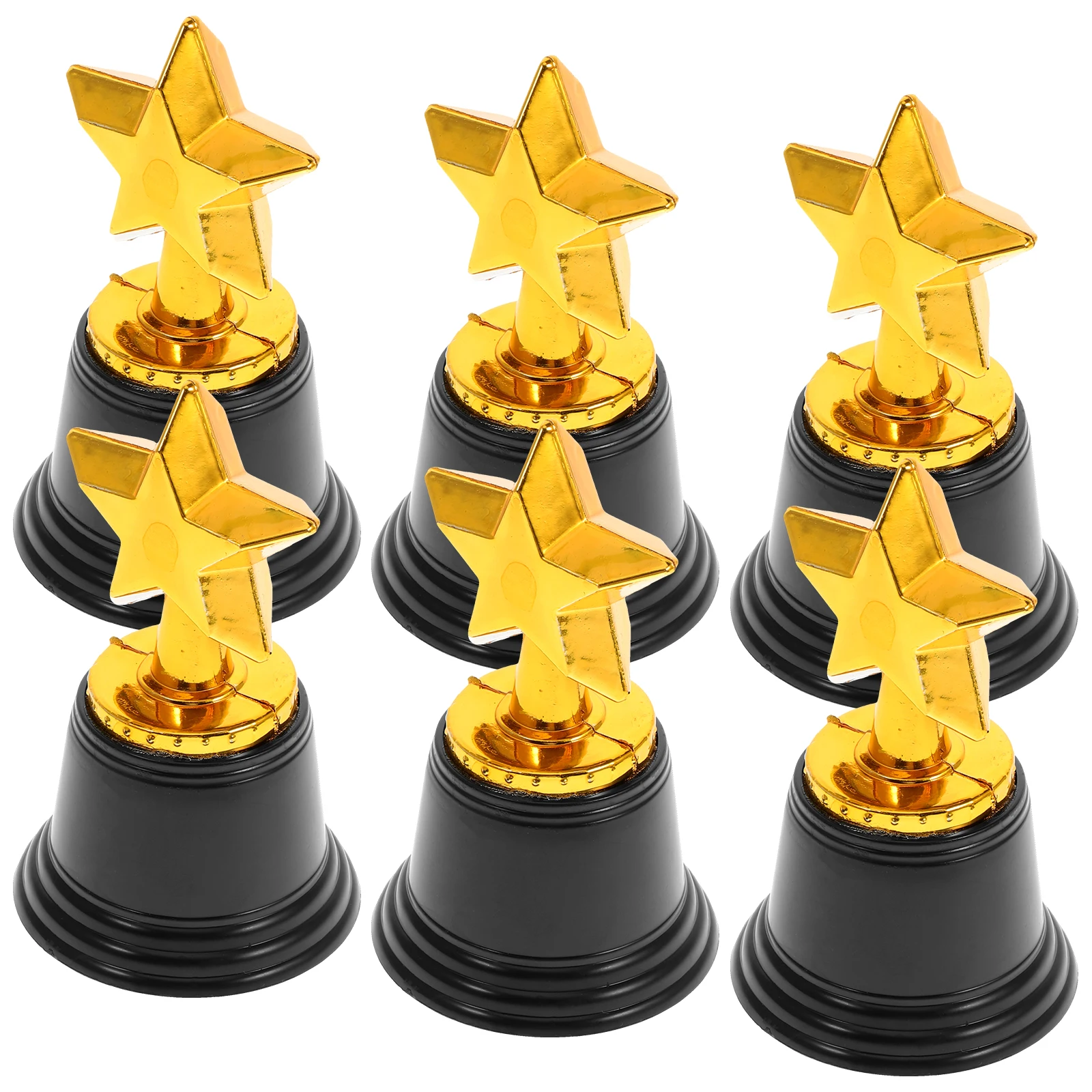 

Plastic Trophy Star Award Kids Game Night Prize Children Reward Cup Party Favor Gold Figurine Base Commemorative Team