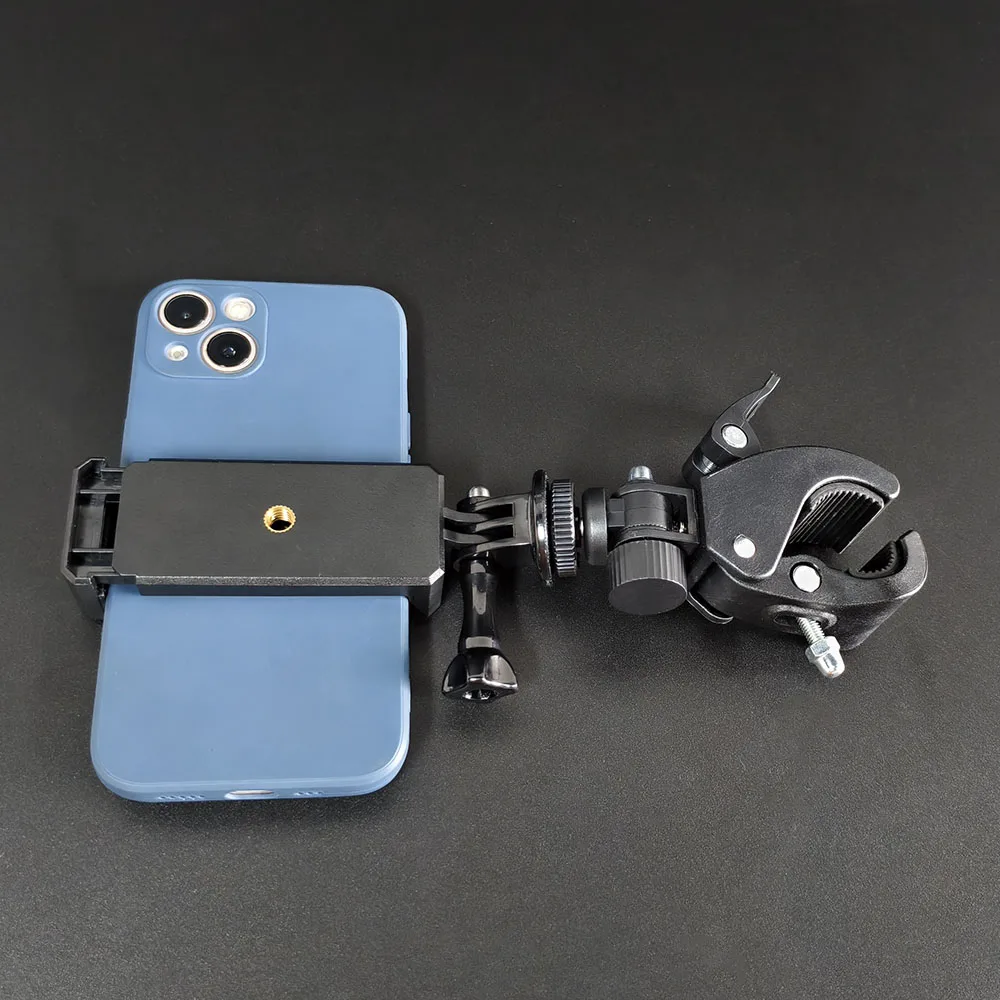 ماجيك قوي المشبك حامل هاتف عدة جبل ل Gopro بطل 13 12 11 10 9 8 7 6 5 أسود دراجة نارية المقود 360 درجة