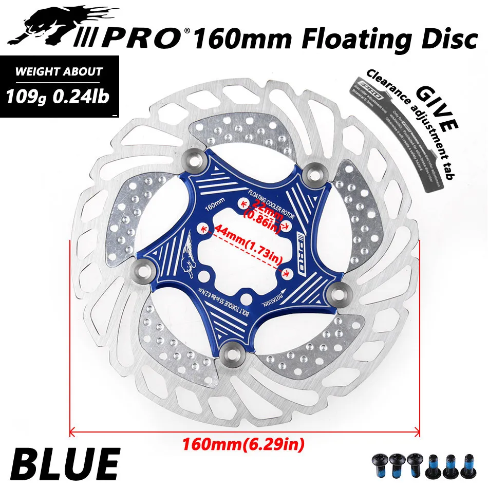 Free Shipping Mountain Bike DH 6 Inch 160/180 / 203mm Cooling Disc Brake Disc Rotor Heatsink Disc Brake Rotor Bicycle Brake