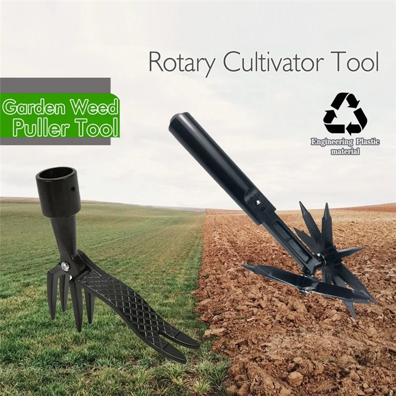 Extractor de malas hierbas ABKY, herramienta de cultivador rotativo para cultivador de jardín, herramienta de torneado de hierba para excavación de deshierbe