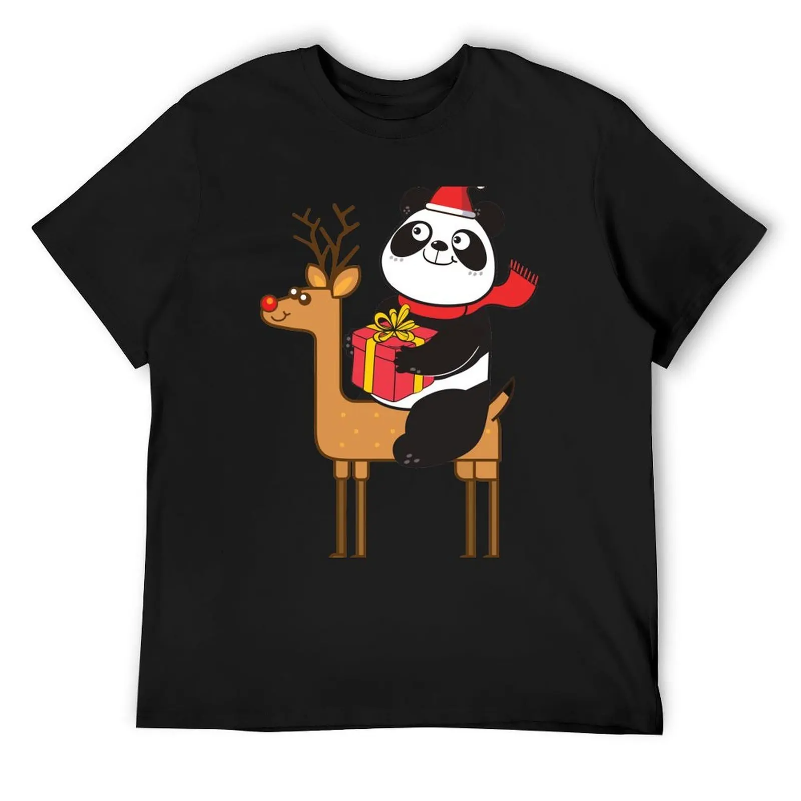 

Panda Xmas T-Shirt Blouse man t shirt oversizeds Funny t-shirt mens big and tall t shirts