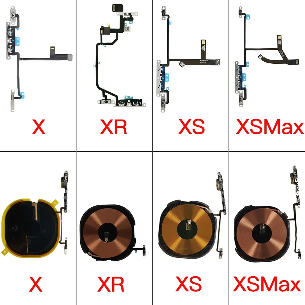 

Pop Volume Button Flex Cable + Chip Wireless Charging Signal Antenna Replacement For IPhone X XR XS Max